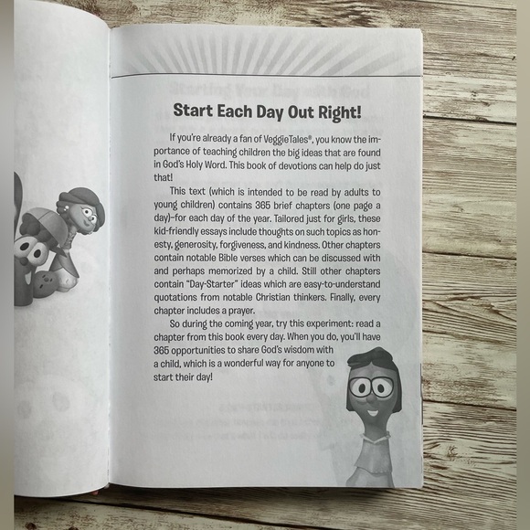 🎉 FREE WITH ANY PURCHASE! Veggie Tales 365 Bedtime Devos For Girls Book - Picture 7 of 10